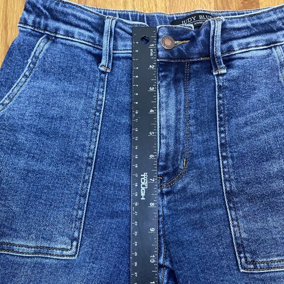 Judy blue‎ jeans women's 5 | 27x30 medium wash cargo jogger jb88779 no string - Picture 11 of 15